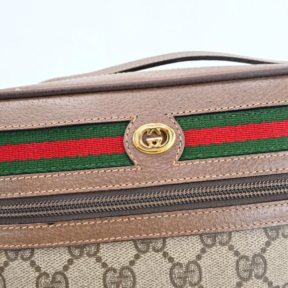 Authentic GUCCI GG Sherry PVC Leather Brown Shoulder Bag bsj630-121025 - Picture 8 of 16